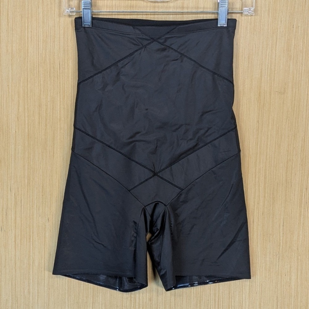 Miraclesuit Black Extra Firm Control High Waist Thigh Slimmer Shapewear Size M